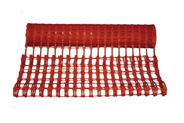 Afbakennet kunststof rood 50 m x 1 m - 150 g/ m2